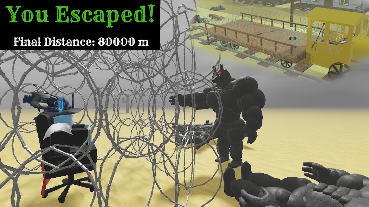 Beating The Game Using Barbed Wires (15k Sub Special) (Roblox Dead Rails)