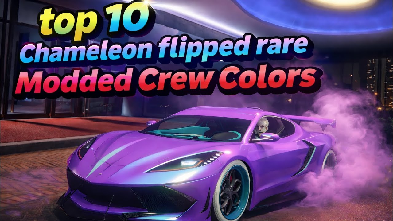 Top 10 Chameleon/Flipped/Rare Modded Crew Colors | GTA Online | Hexcodes