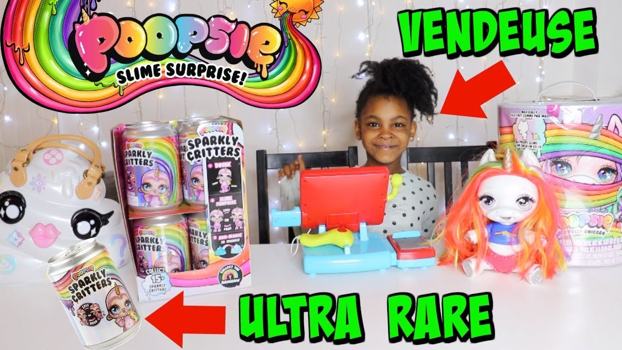 MAELLIA VENDEUSE DE CANNETTES POOPSIE SPARKLY CRITTERS  Kid pretend play selling toys