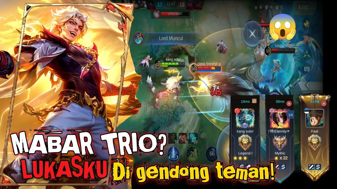 Trio Neraka Lukas, Hayabusa, Lunox Bikin Musuh Hilang? Lawan Datang Satu-Satu Pulang bas! 