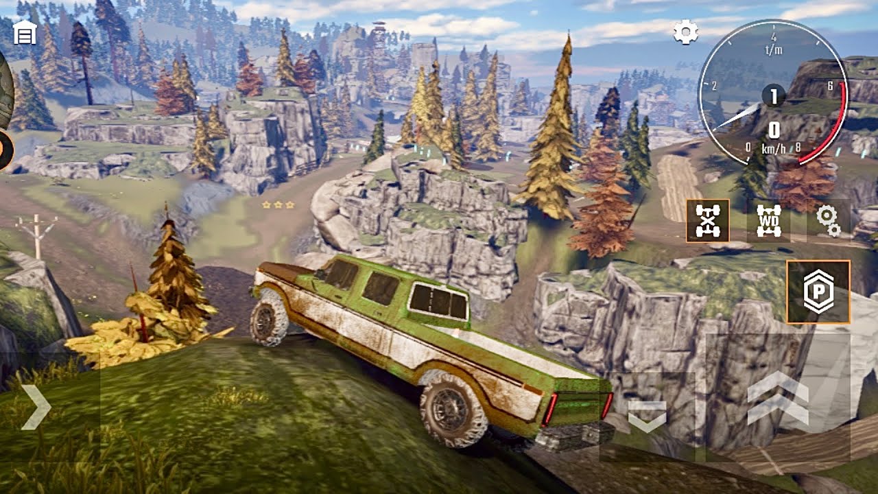 Old Rusty Pickup Truck Extrmeme Offroading In Forest | Off Road: Mud Truck Games