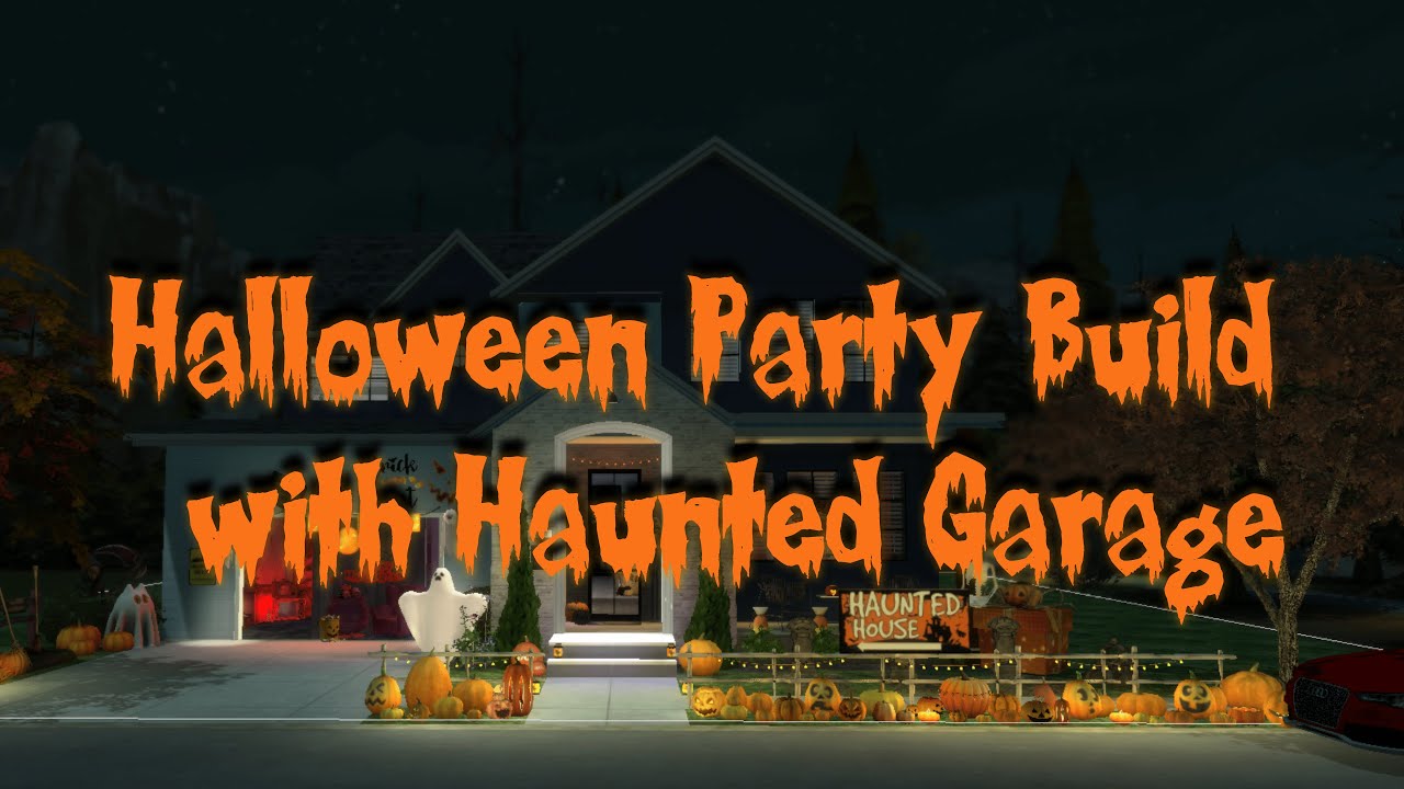 Halloween Party Build with Haunted Garage | Speed Build | Sims 4