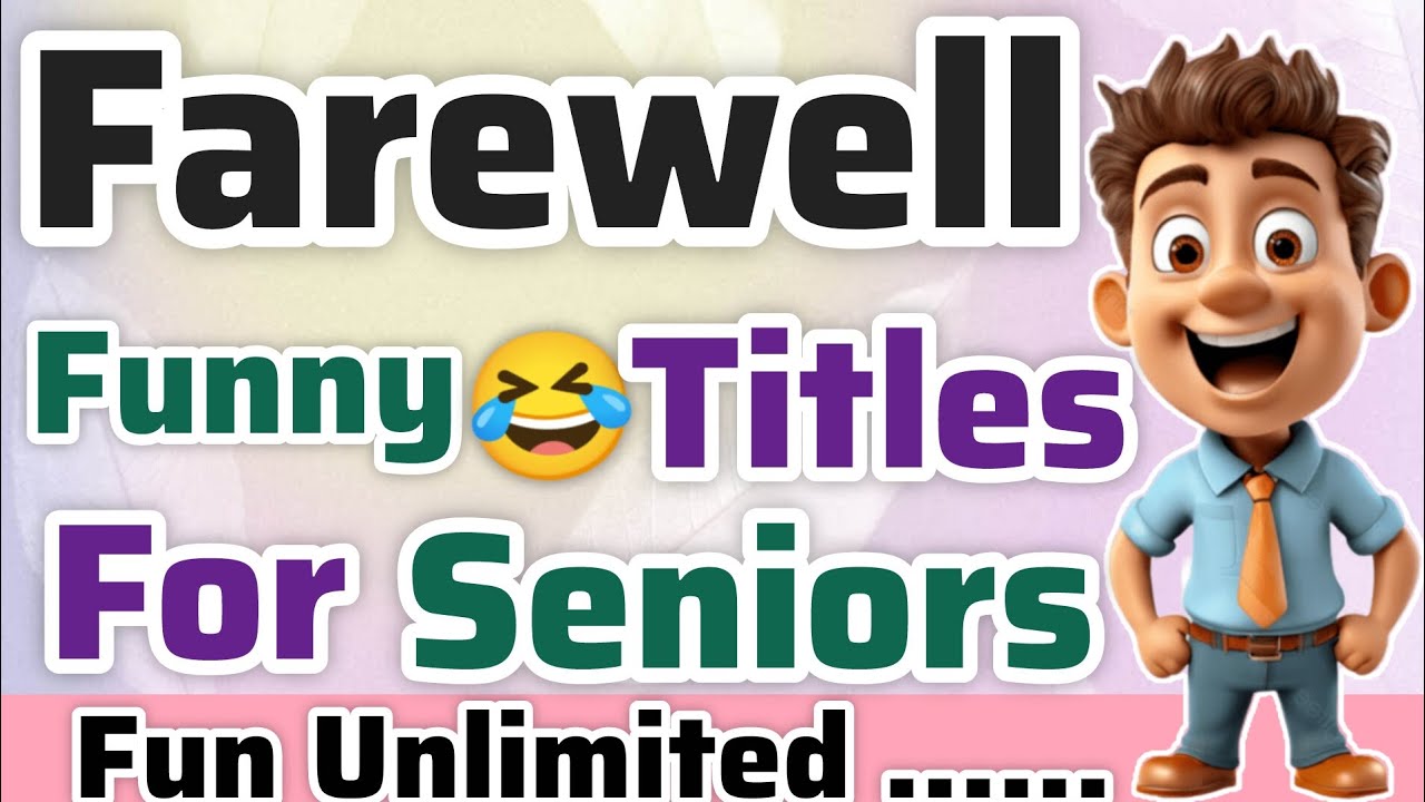 Funny🤣titles for seniors in hindi for farewell/farewell funny titles/titles for seniors in hindi 