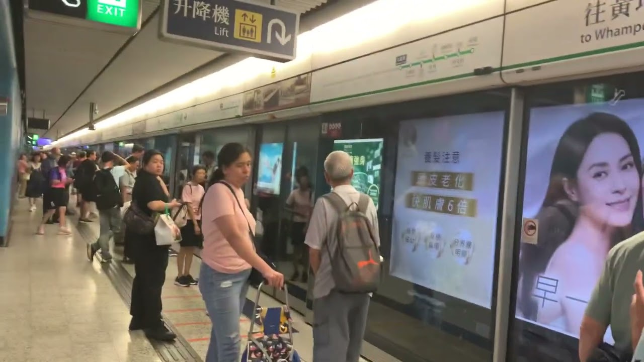 [終於搭到綠C車啦!]￼MTR KTL C Train A373/A374駛入 + 駛離1號月台 & A357/A358 駛入+ 駛離九龍塘2號月台