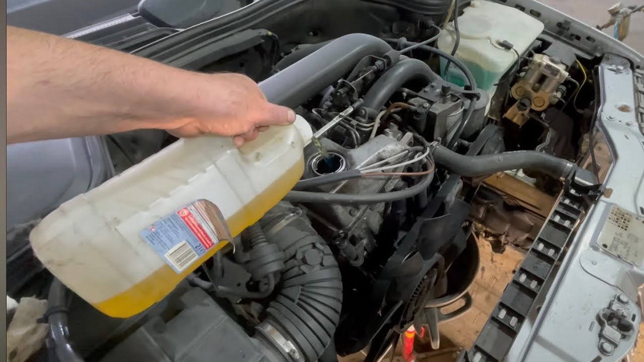 Motorspülung mit Diesel . Ölschlamm beseitigen Mercedes OM601