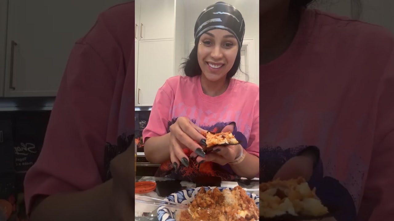 Cardi b cooking on instagram live 