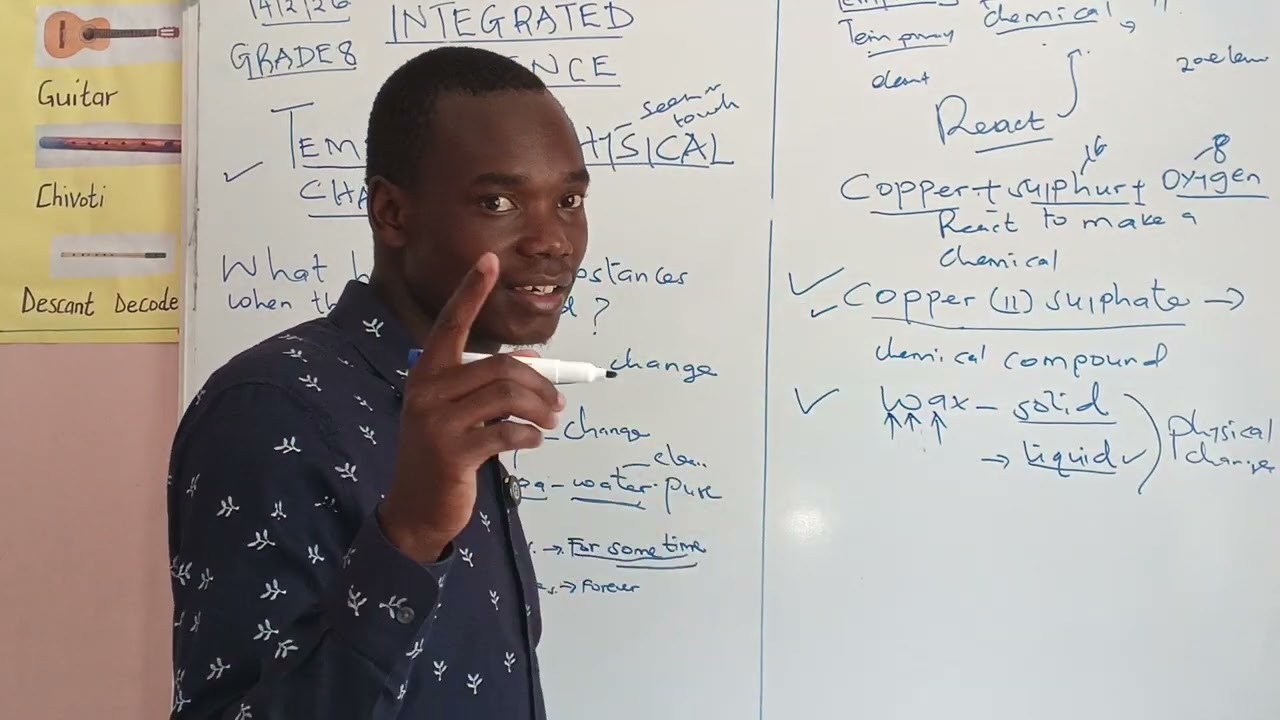 TEMPORARY PHYSICAL CHANGES PART 1 - (LESSON 1 JSS GRADE 8 INTEGRATED SCIENCE TOPIC 1 MIXTURES )