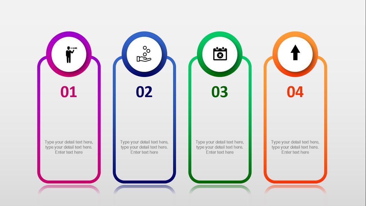 Beautiful Infographic Design for Options or Steps in PowerPoint | Animated slide | Free download