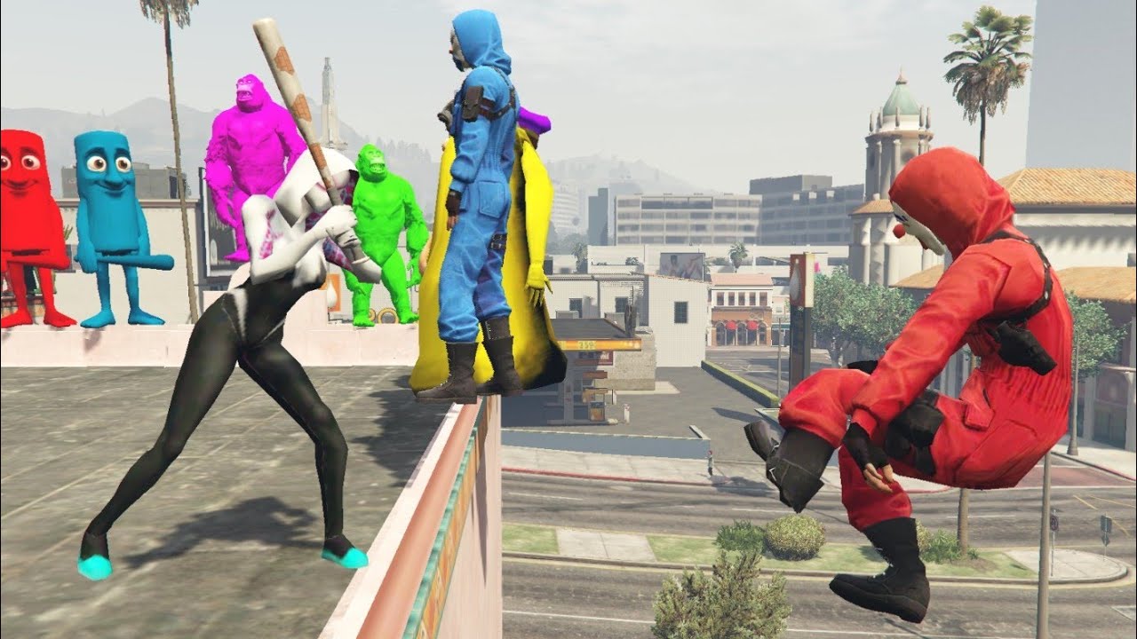 GTA 5: THAT WAS BRUTAL! SPIDER-MAN WITH A BASEBALL BAT vs SUPERHEROES! (Euphoria Physics) Ep.64