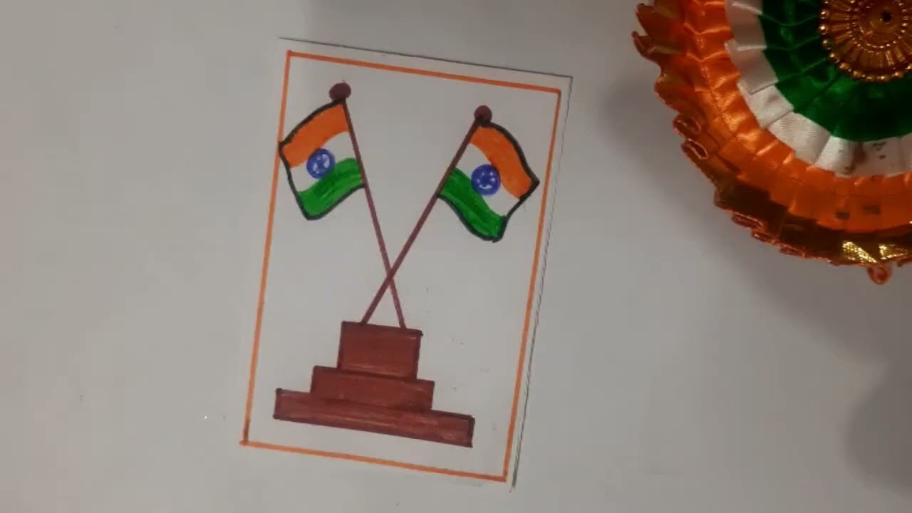 easy and beautiful republic day card making at home 