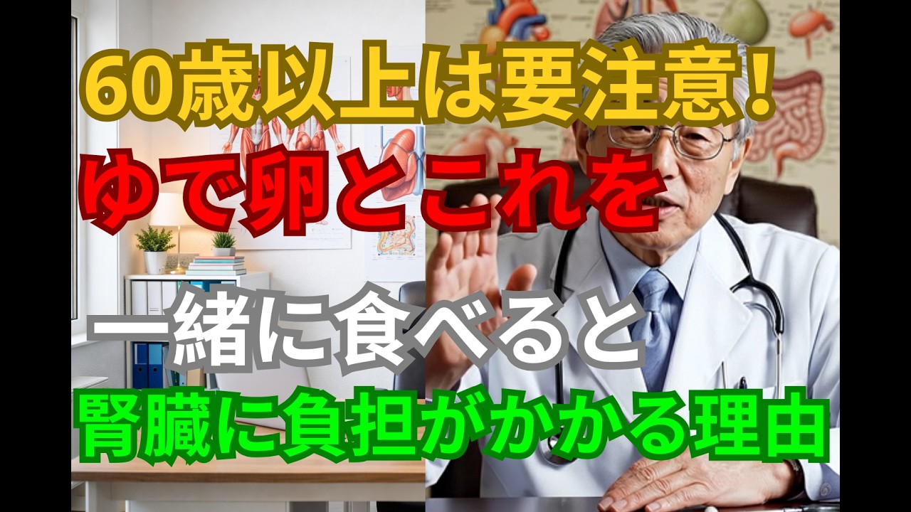 60歳以上は要注意！ゆで卵とこれを一緒に食べると腎臓に負担がかかる理由