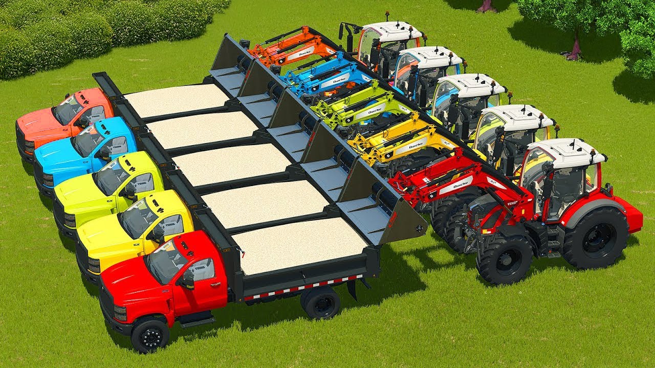 LOAD AND TRANSPORT RICE WITH FENDT TRACTORS - Farming Simulator 25