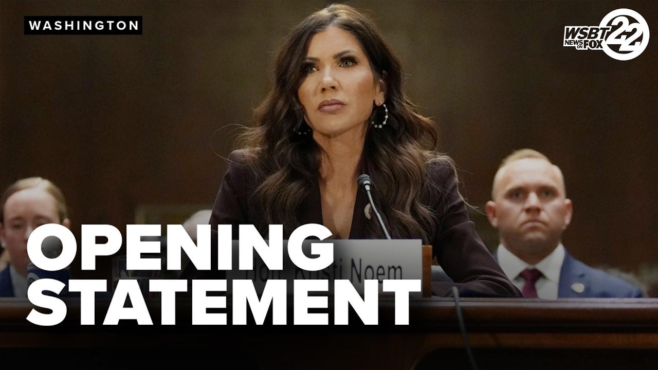 Homeland Security Sec. Kristi Noem delivers opening statement before the Senate Judiciary Committee