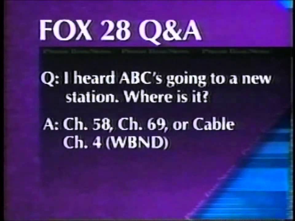 WSJV FOX 28 News - ABC/FOX Affiliation Switch (10/18/1995)