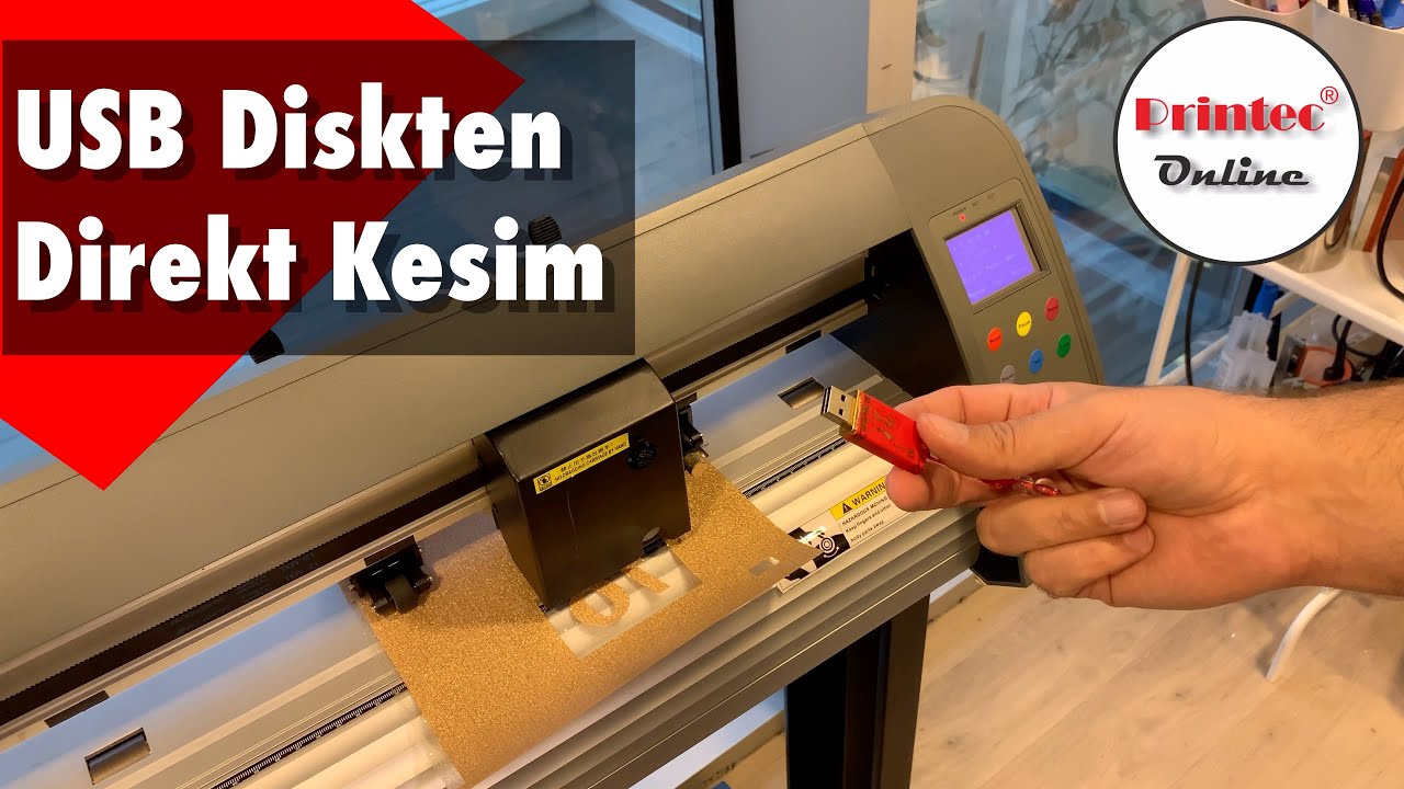 Printec kesici plotter kullanarak USB disk'ten nasıl kesim  yapılır?