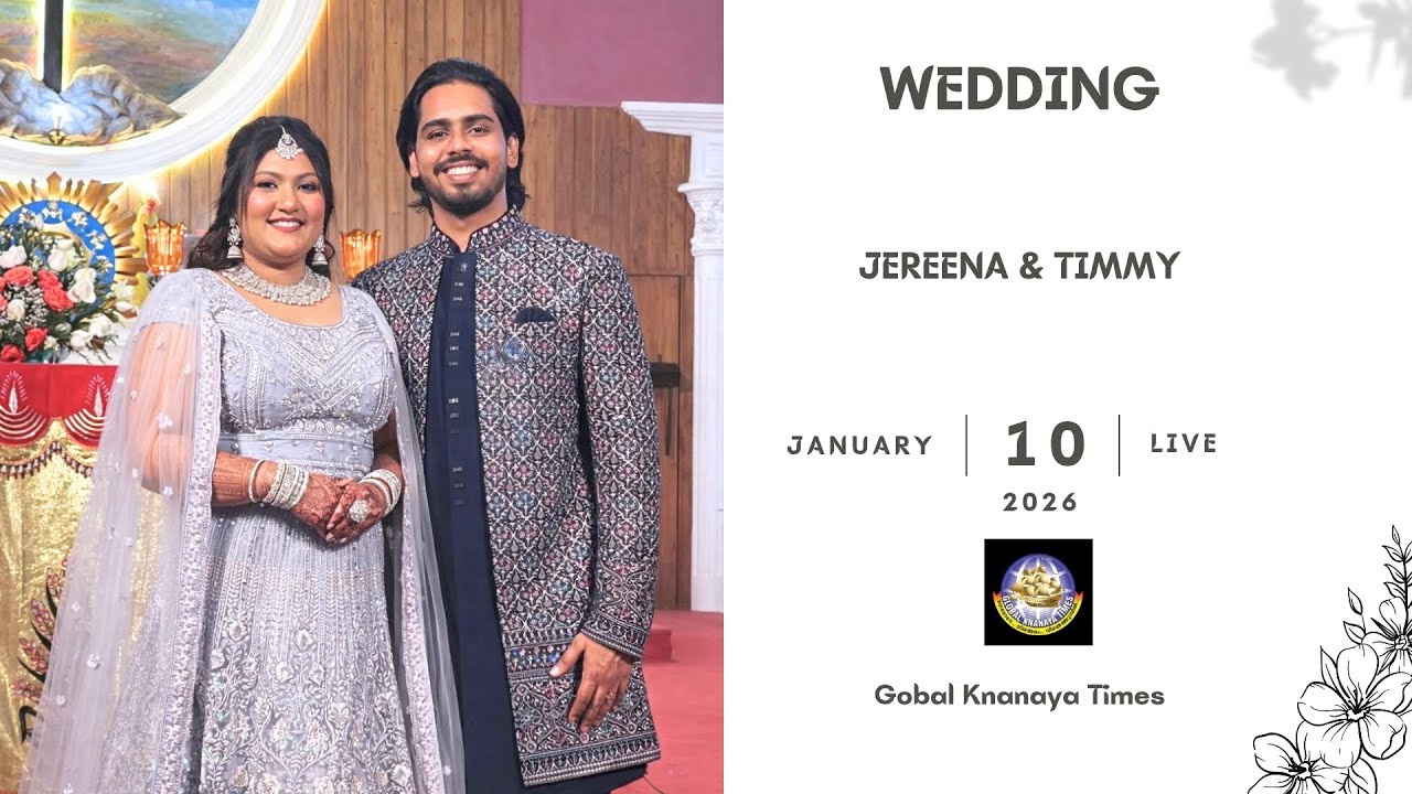 JEREENA & TIMMY || WEDDING || LIVE STREAMING || 10.01.2026 || 10.30 AM ||