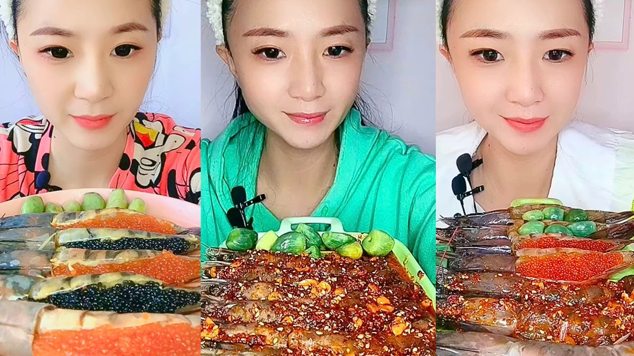 Satisfying Eating Sounds with Colorful ASMR Crunchy Mukbang Compilation #243