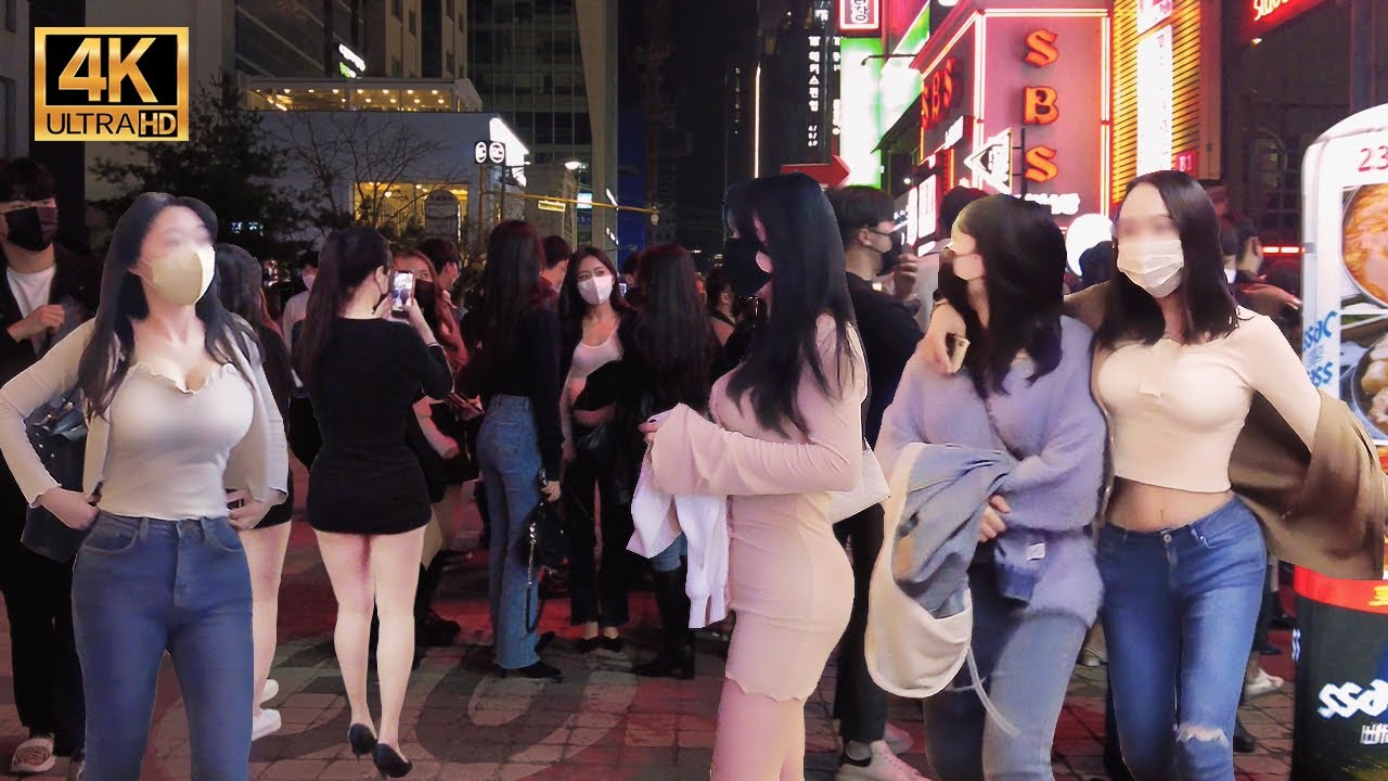 『Seoul Gangnam Station Club Street Night Walk』 Gorgeous Gangnam Club Street Night Walk! (2) 4K WALK