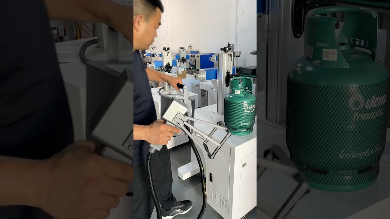 #Laser Marking Machine for Gas Cylinder Oxygen Cylinder Coding Machine# Metal/Date Numbering Machine