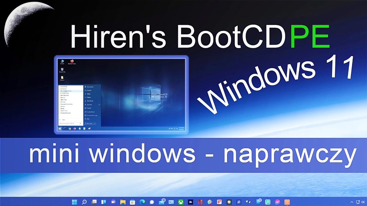 Hiren&rsquo;s BootCD PE - mini Windows - naprawczy