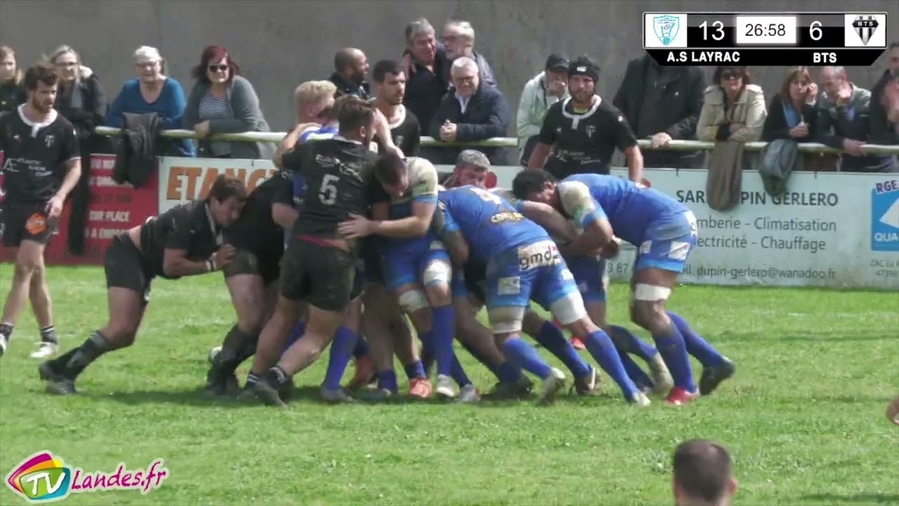 Rugby Federales 2 Résumé du barrage entre l' A.s. Layrac et le Boucau Tarnos Stade (rugby)