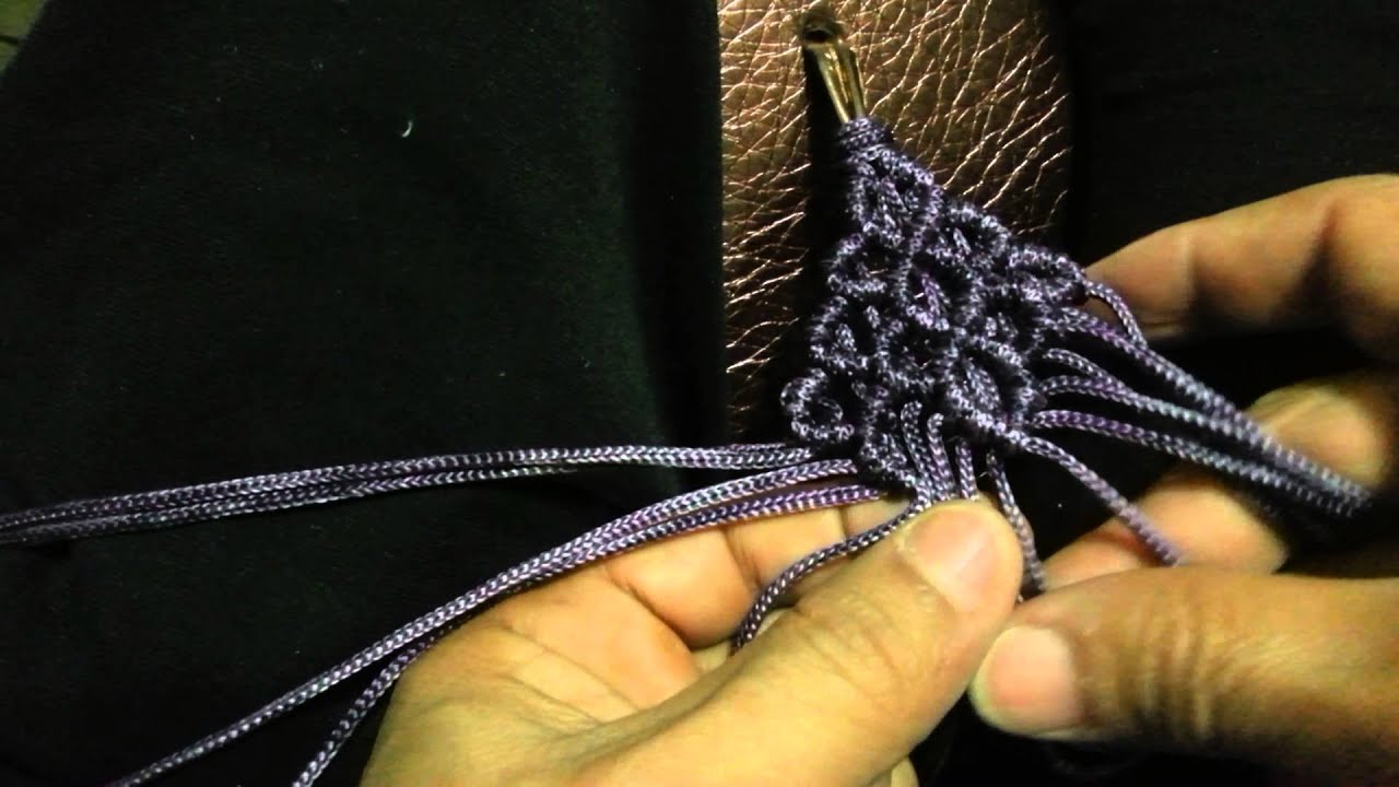 Sandalias tejidas con macrame parte 2
