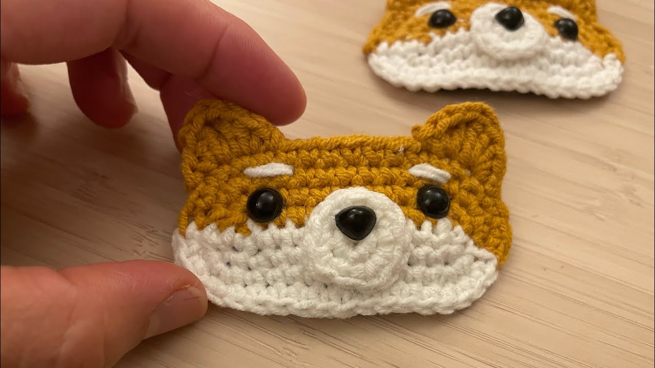 CROCHET a Shiba Inu/Akita Inu Hair Clip | Shiba Inu | DIY | Hair Clip | My Favorite Dog | Easy