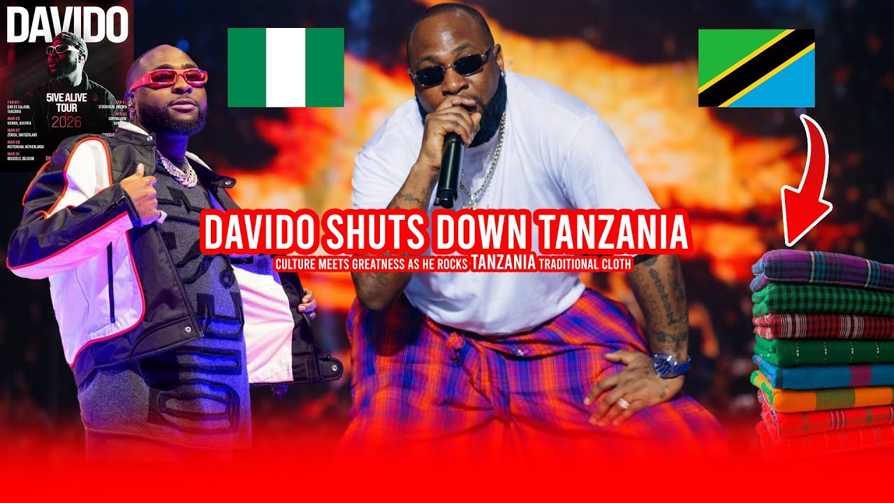 Davido shuts down Tanzania, Culture meets greatness as he rocks their traditional cloth