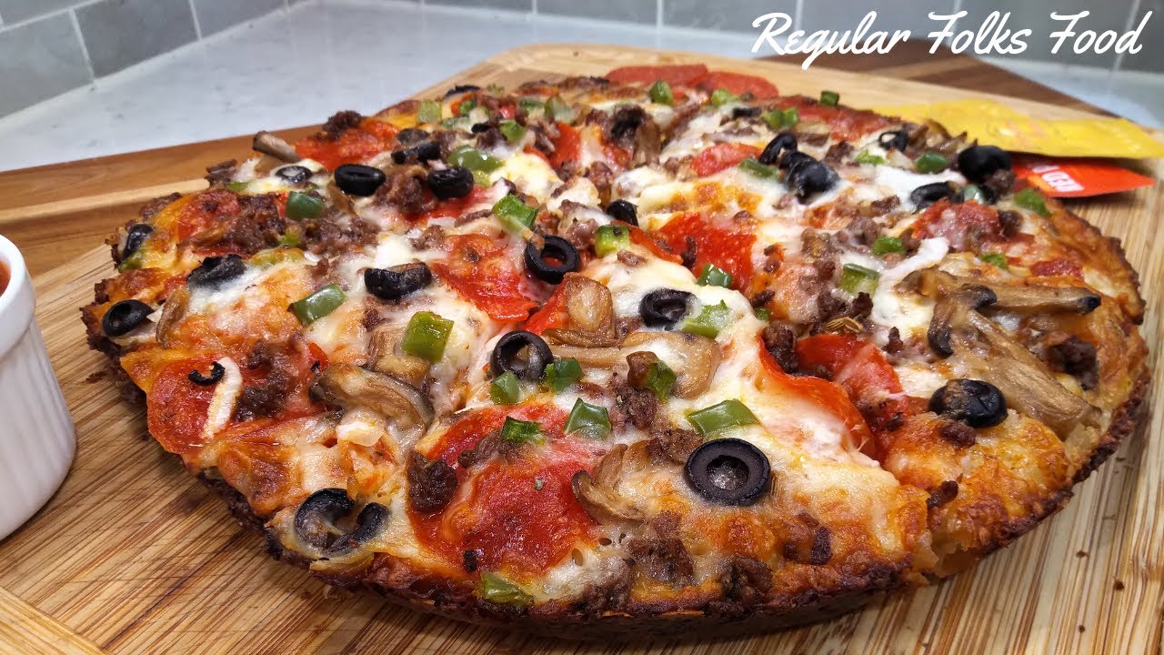 Суперлегкая чугунная сковорода в стиле старой школы Pizza Hut Supreme Pizza