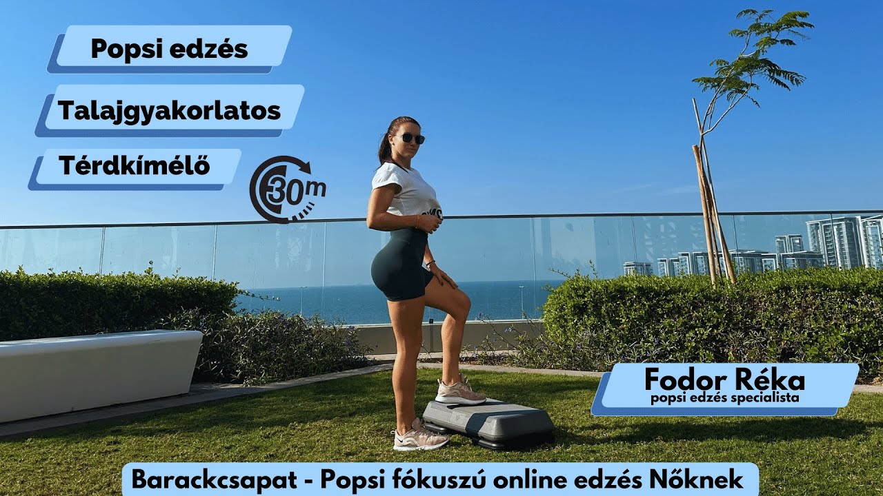 Talajgyakorlatos popsi edzés / térdkímélő / Fodor Rékával- popsi edzés specialista - Barackcsapat 🍑