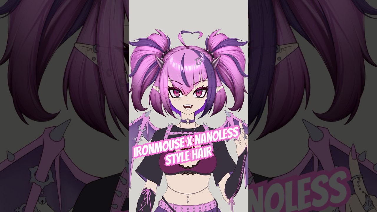Trying to get Ironmouse to Commission me - Nanoless Hairstyle