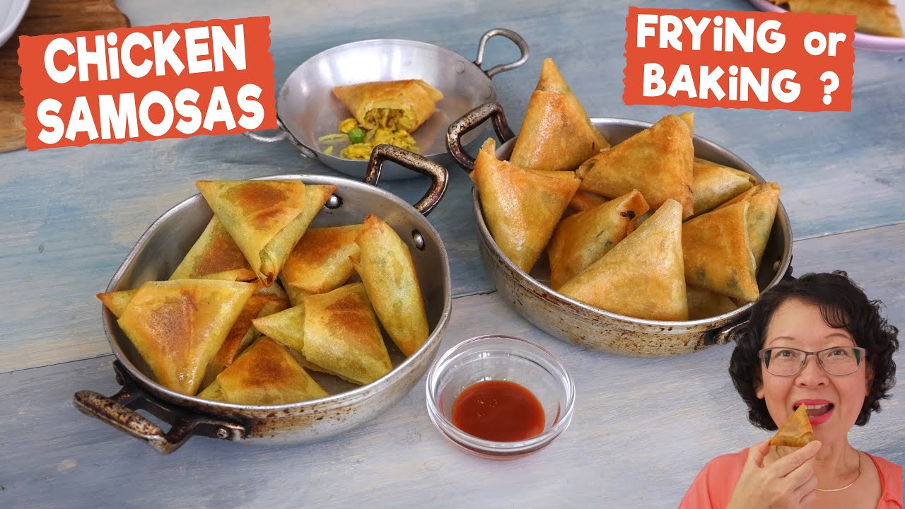 Chicken and Turmeric Samosas: Baking or Frying and Folding Technique