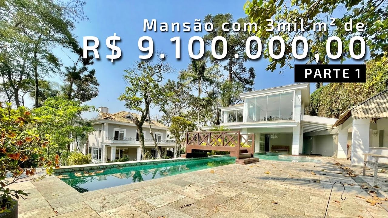 MEGA MANSÃO EM UM OÁSIS DENTRO DE SP. - 3.000 m2 - CONDOMÍNIO CHÁCARA FLORA - PARTE 1