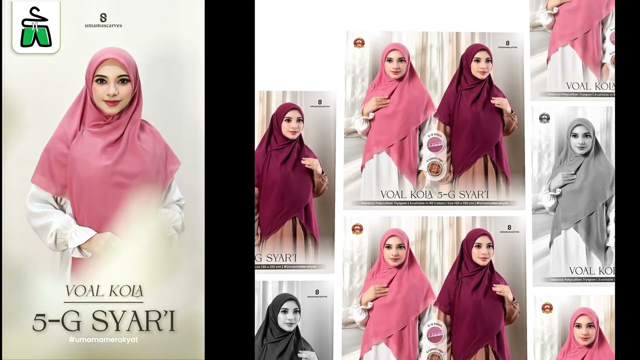 Beberapa pilihan jenis kerudung untuk Lebaran 2026