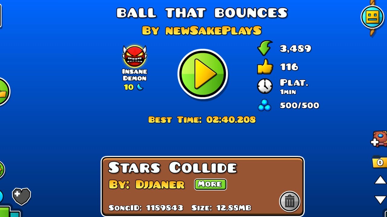 [Insane Demon] ball that bounces by newSakePlayS | Geometry Dash 2.207