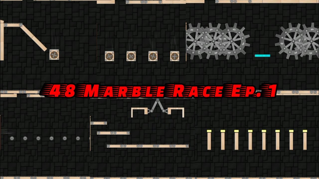 48 Marble Race Ep. 1 (Marble Run 2D)