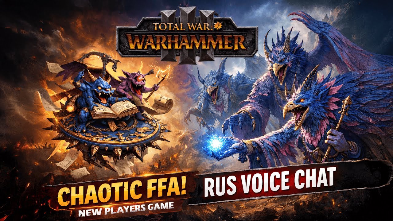 Total War: Warhammer III | FFA Battle (4 Players) | Russian Voice Chat