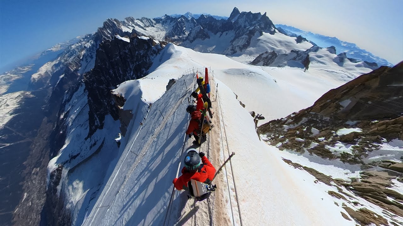 Esquiando el Vallée Blanche desde Aiguille du Midi. Chamonix parte 1