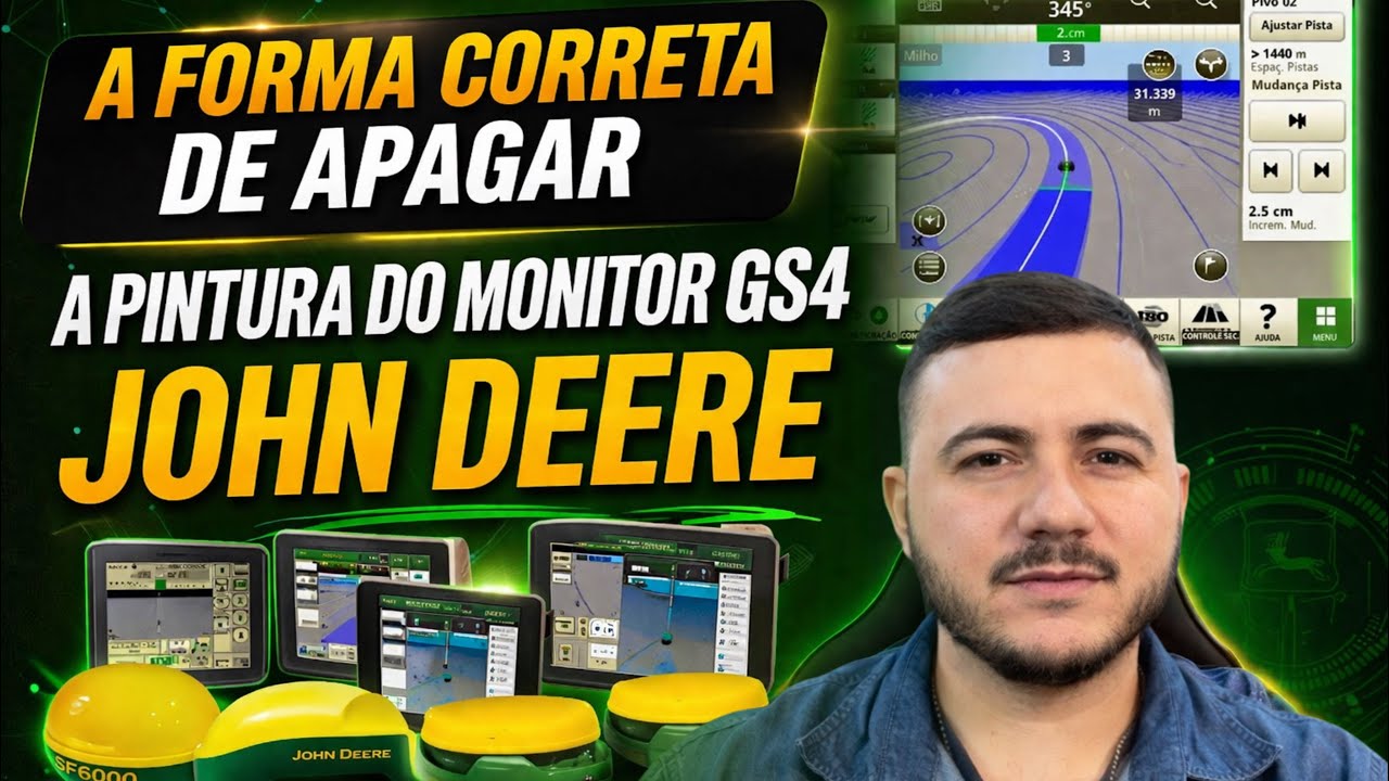 COMO APAGAR A PINTURA DO MONITOR GS4 JOHN DEERE | EXCLUINDO DA MEMÓRIA!