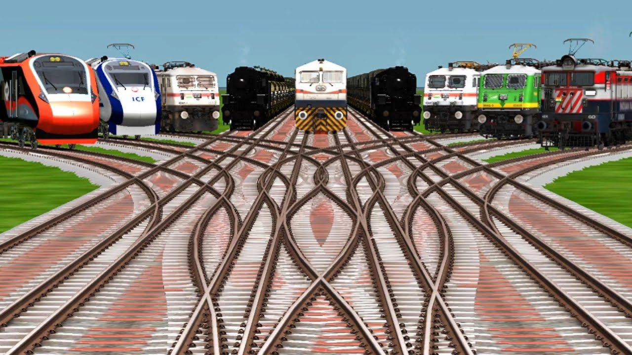 Indian 📸 Railway Train Simulator3D gameplay realistic locomotive crossing || train game video 