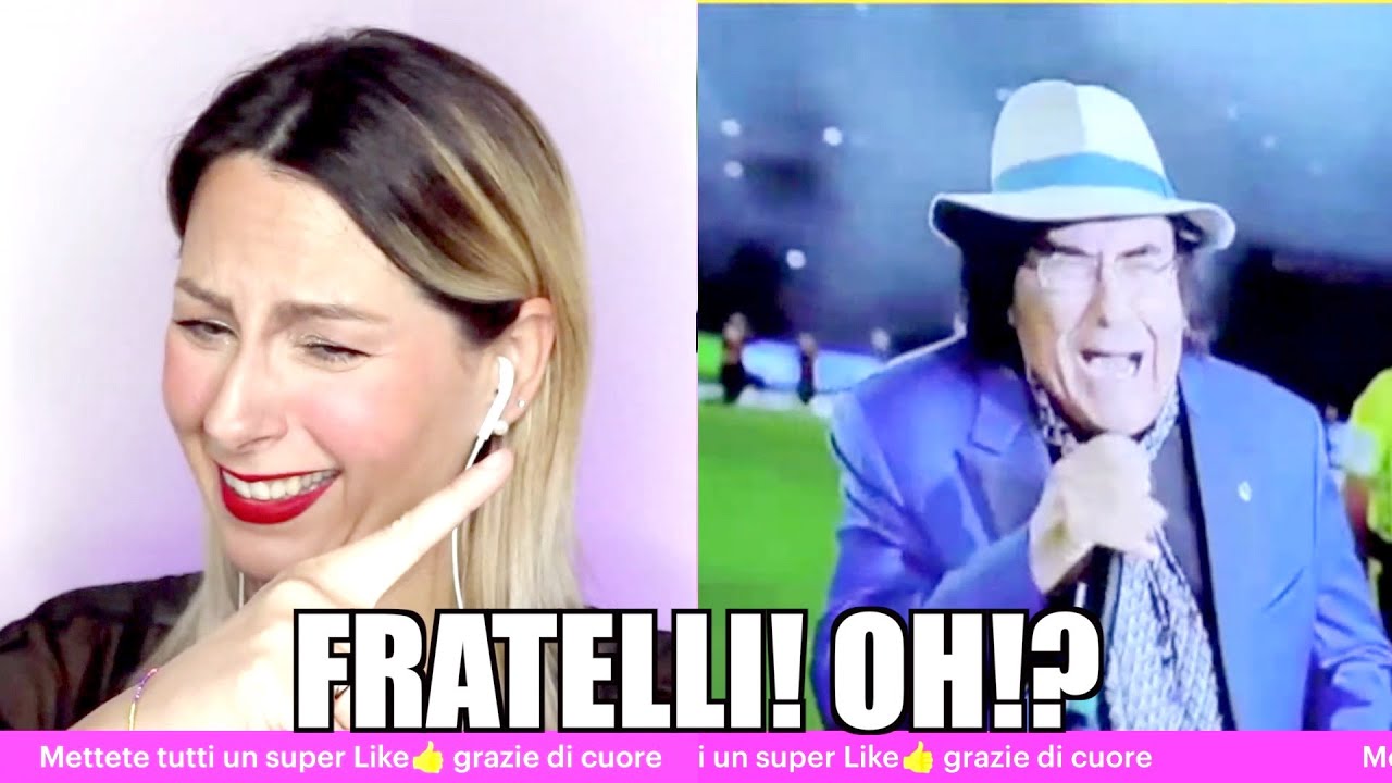 REAGISCO ad ALBANO che canta L'INNO DI MAMELI