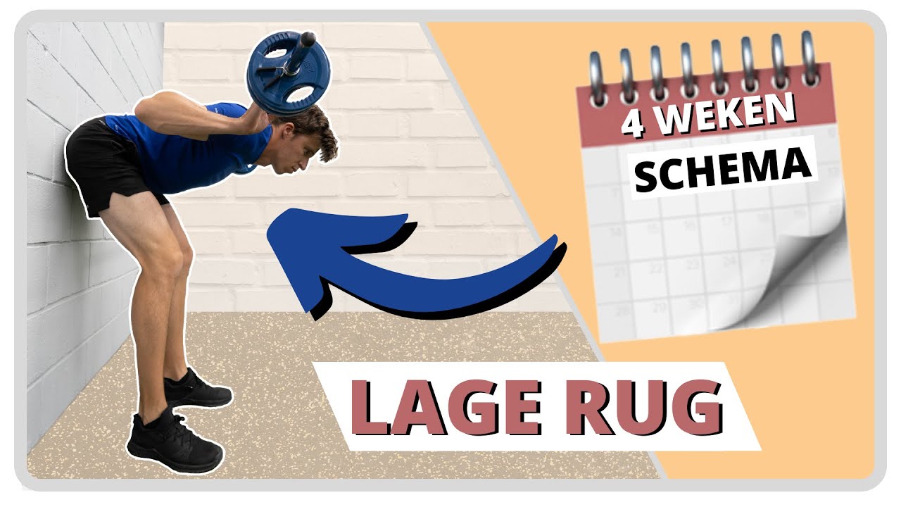 Beginner lage rug trainingsschema voor thuis (4 weken)