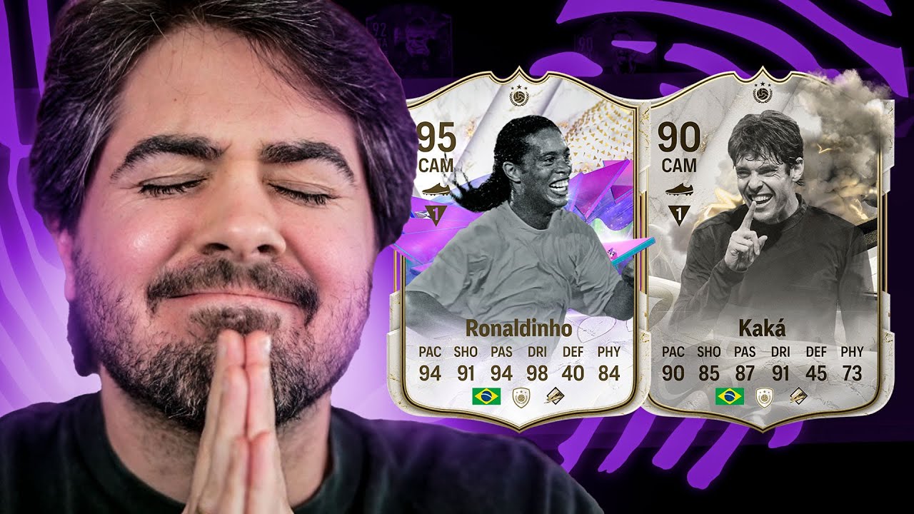 CONSEGUI OS DOIS PENTA CAMPÕES PESADOS!!! R10 FUTURO CRAQUE 95 E KAKA! FUT DRAFT EA SPORTS FC 24