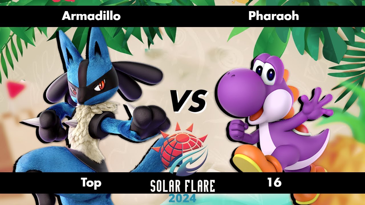 Solar Flare 2024 - Armadillo (Lucario) vs Pharaoh (Yoshi) - Ultimate Singles - Top 16