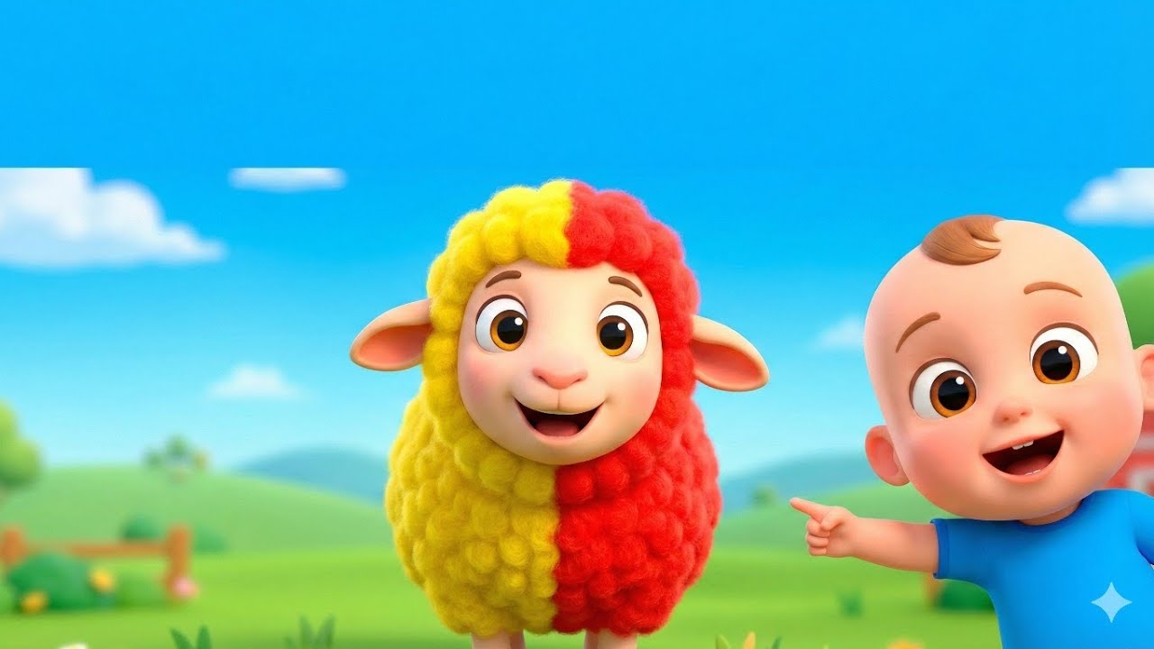 Baa Baa Sheep 🐑 | Color Changing Sheep Song | Fun Nursery Rhyme for Kids