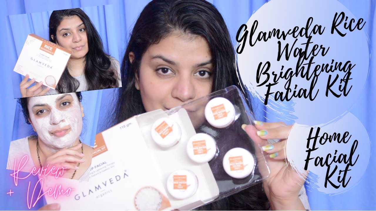 Glamveda Rice Water Brightening Facial Kit | Home Facial Kit | Review + Demo | Crazyaboutcolors