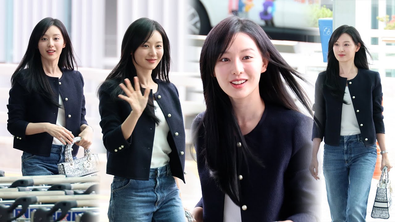 김지원(KIM JI WON) 출국 ‘팬들을 보자마자 환해지는 김지원’ Departure | 인천공항 • 240624