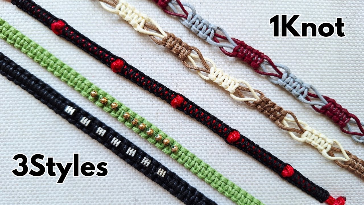 3 Bracelet Styles from One Easy Knot | Make Them in Just 15 Minutes!😊🫰|Easy training