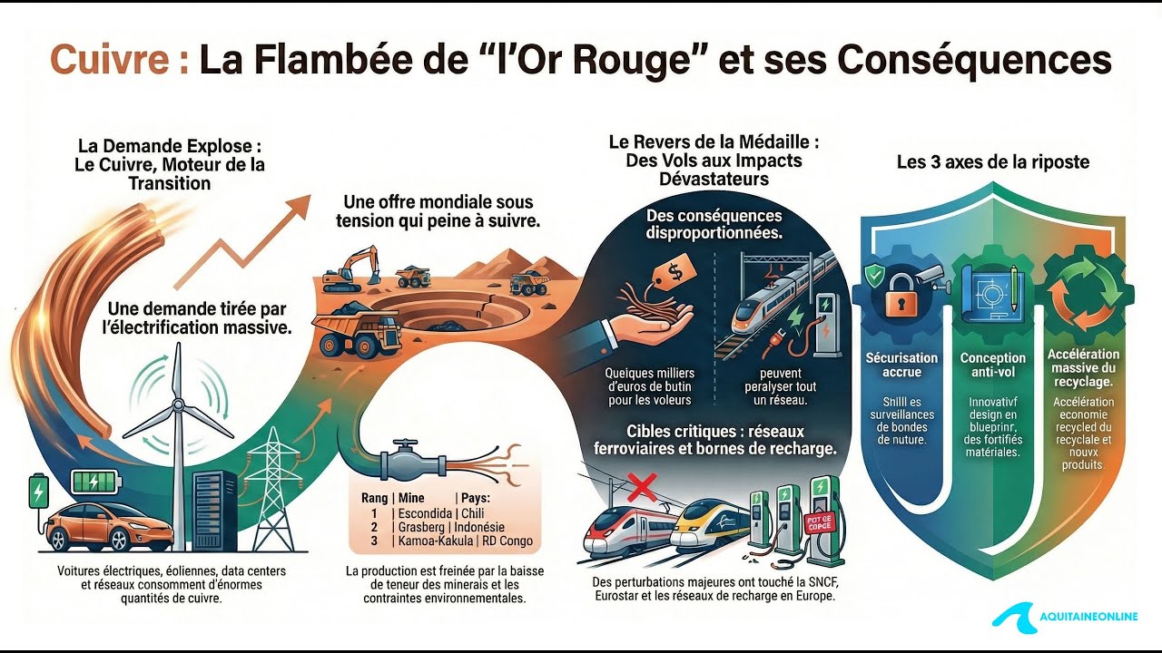 Cuivre : le métal clé de la transition… et le nouveau trésor des voleurs