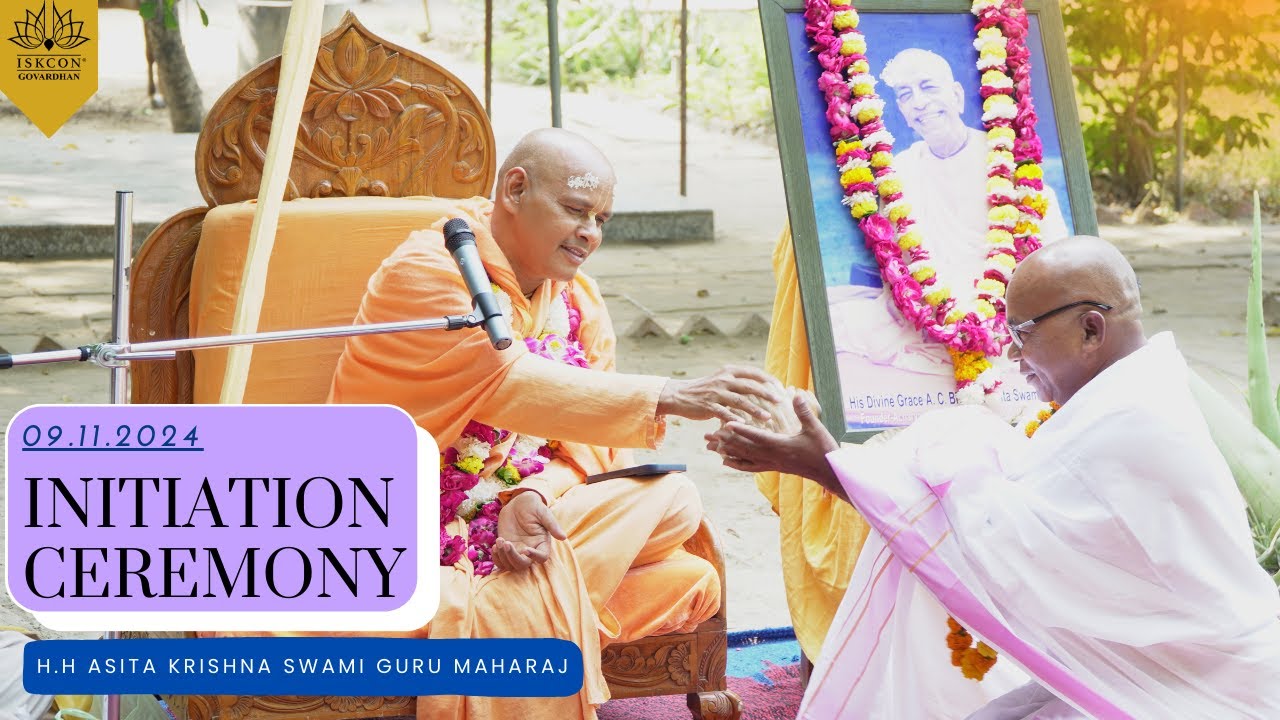 Initiation Ceremony I By H H Asita Krishna Swami Maharaj l ISKCON Govardhan l 09.11.2024